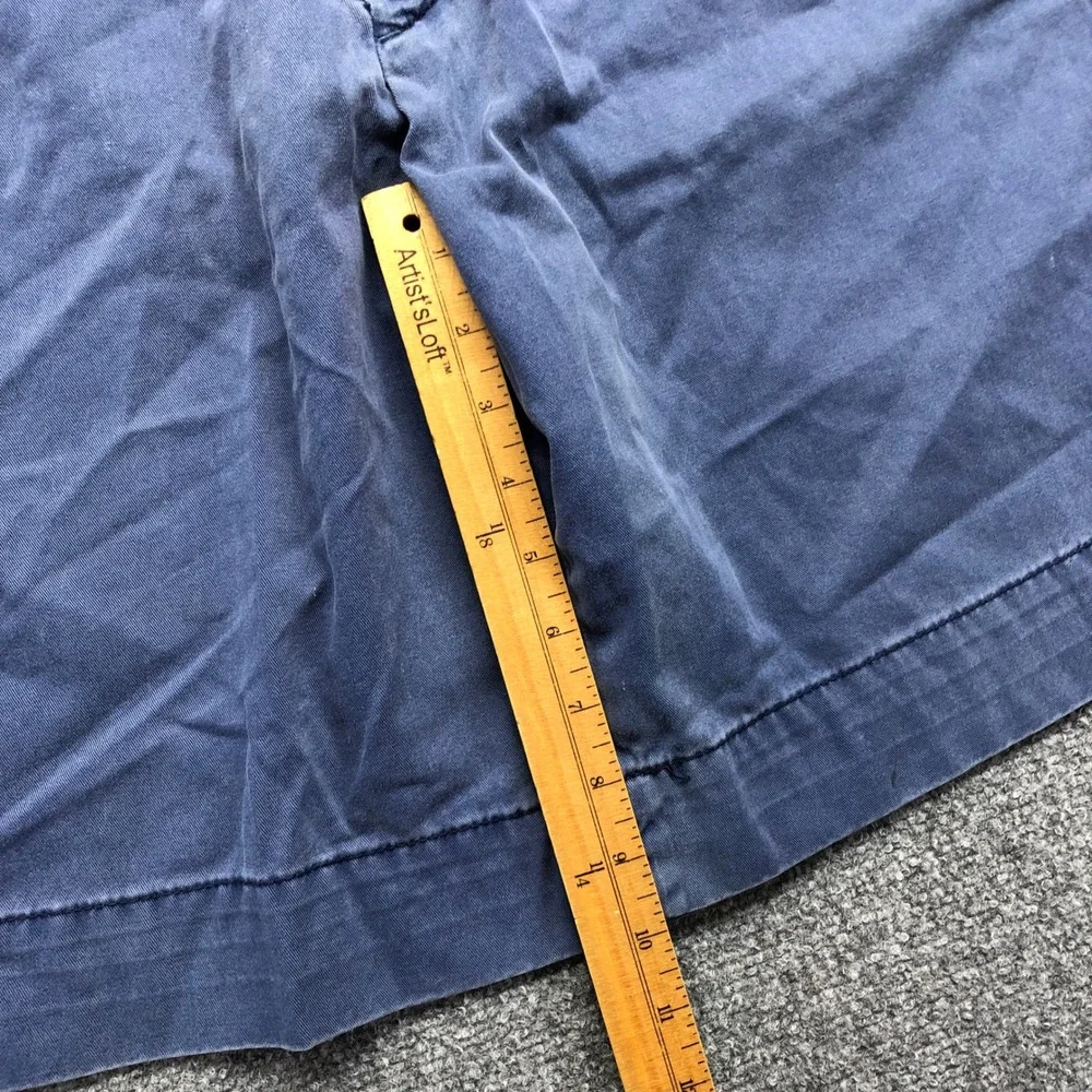Polo Ralph Lauren Mens Navy Blue Chino Shorts Size 33 Flat Front Cotton Twill